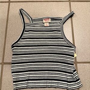 Mossimo Supply Co. Black and White Striped Crop Top